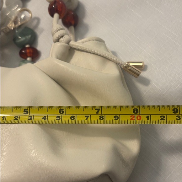 Urban Expressions Ivory Yzabelle Crossbody bag beaded handle vegan leather NWT - Picture 7 of 10